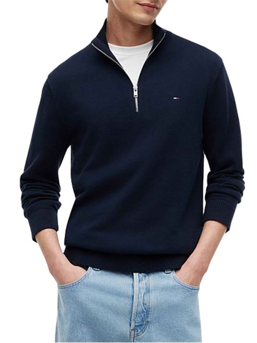 Maglione con mezza zip in cotone Tommy Jeans | DM0DM21654C1G